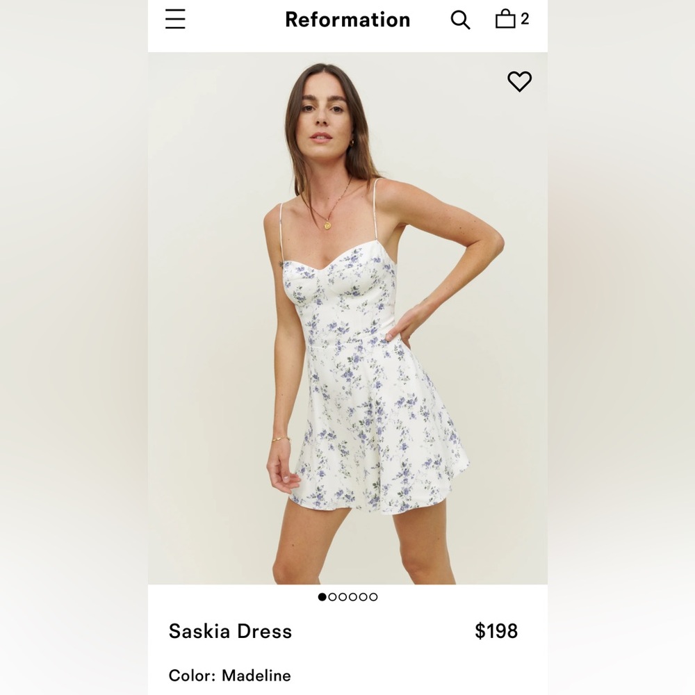 Saskia reformation, mini dress with corset details